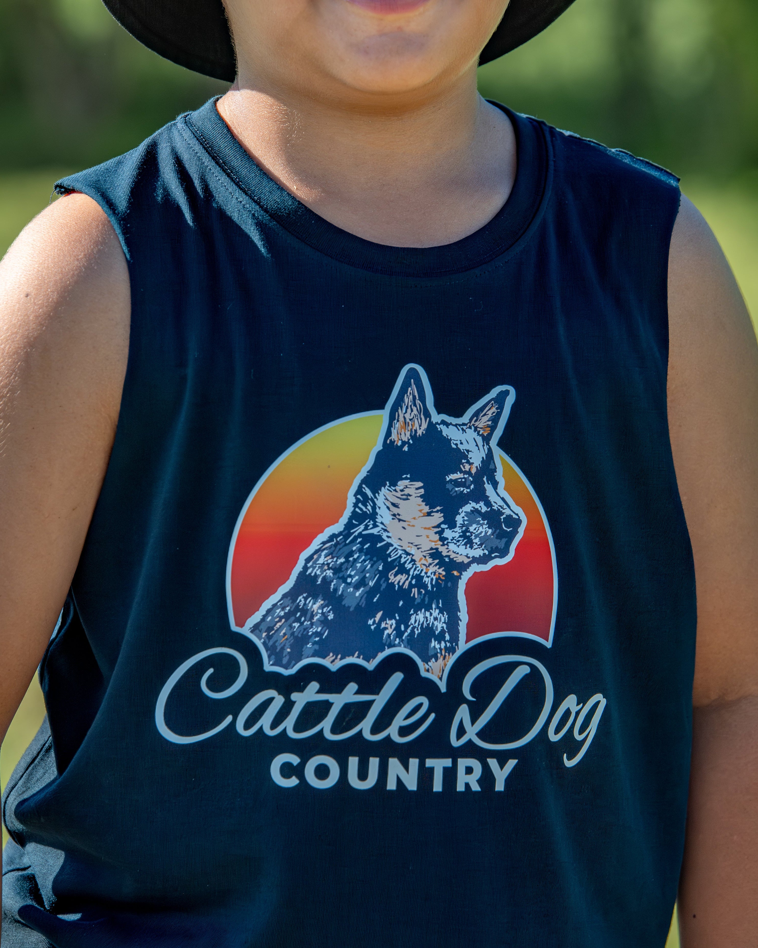 Kids Barnard Tank Tee Navy