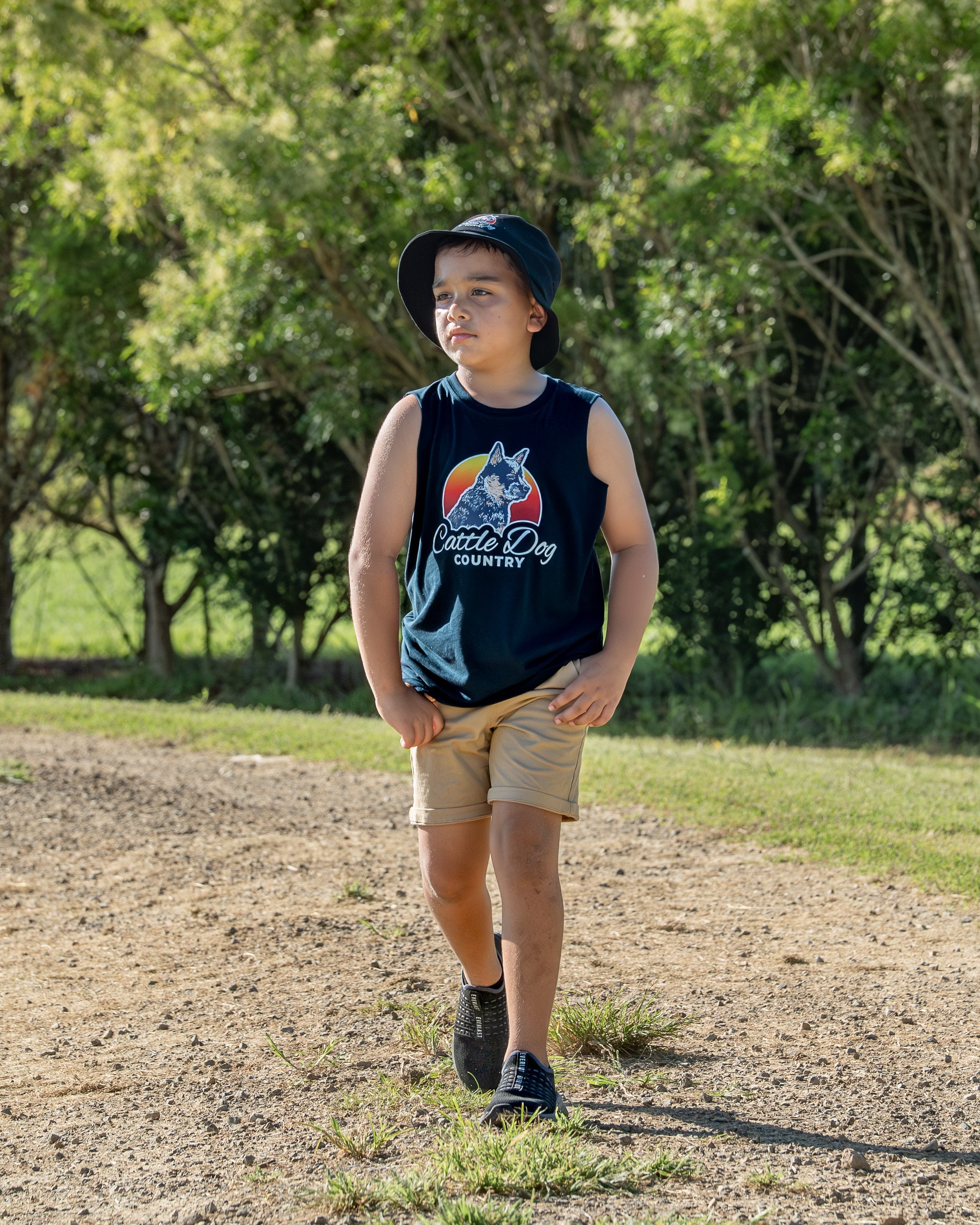 Kids Barnard Tank Tee Navy
