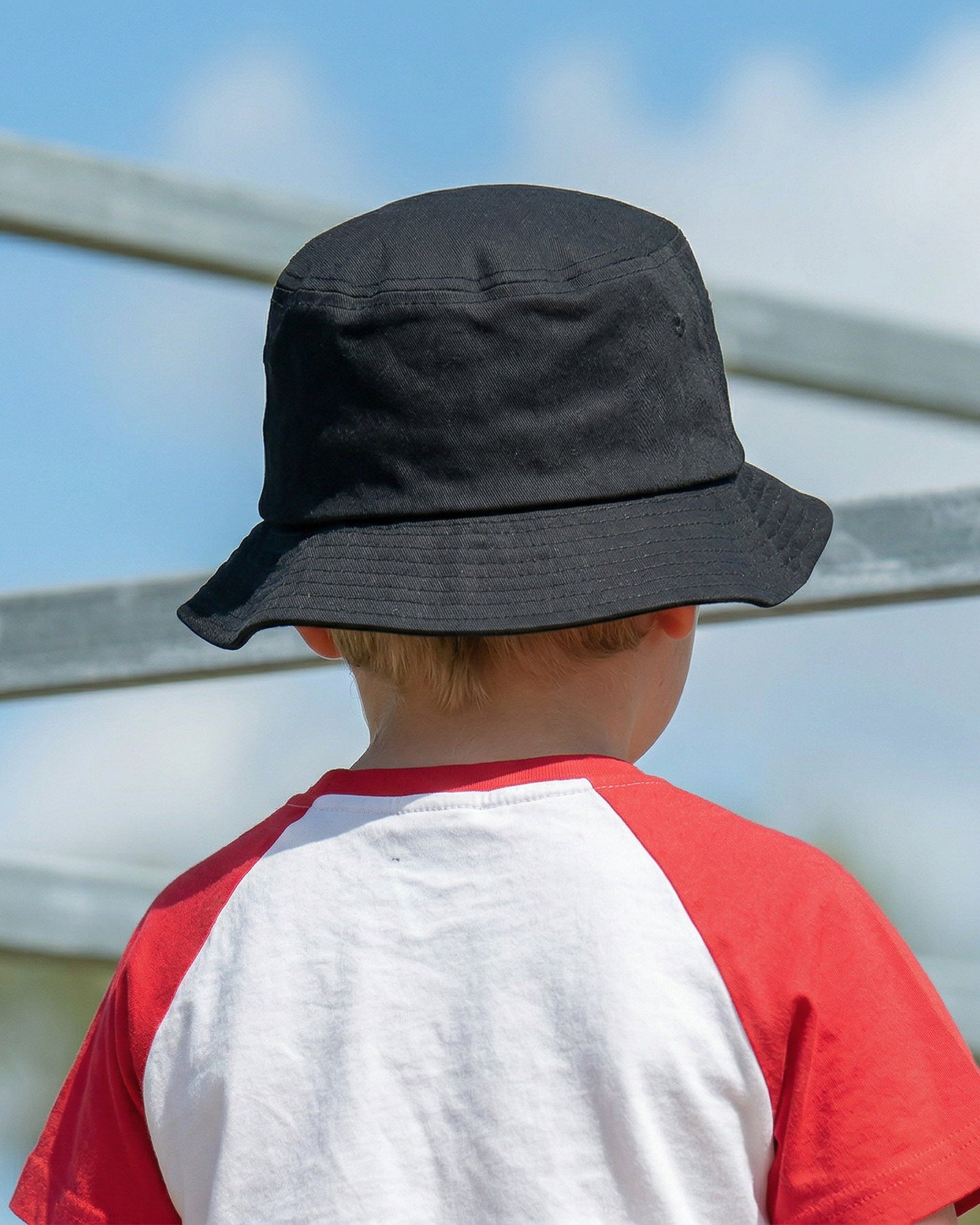 Kids Bucket Hat Black Back V2