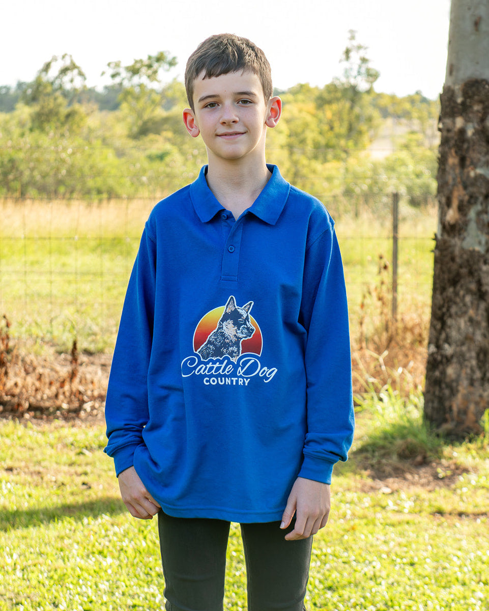 Kids Long Sleeve 210 Polo Royal