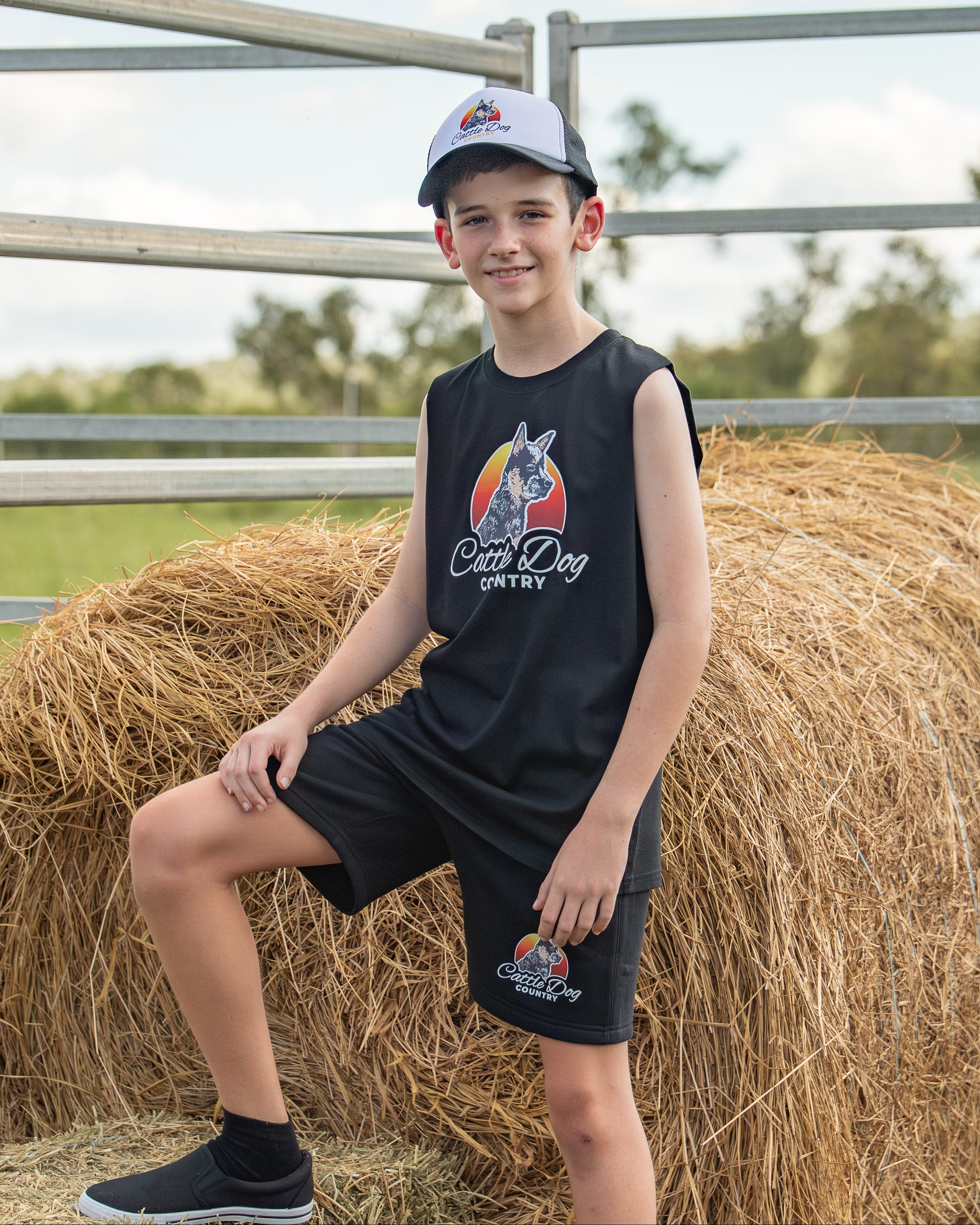Kids Relaxed Track Shorts Black