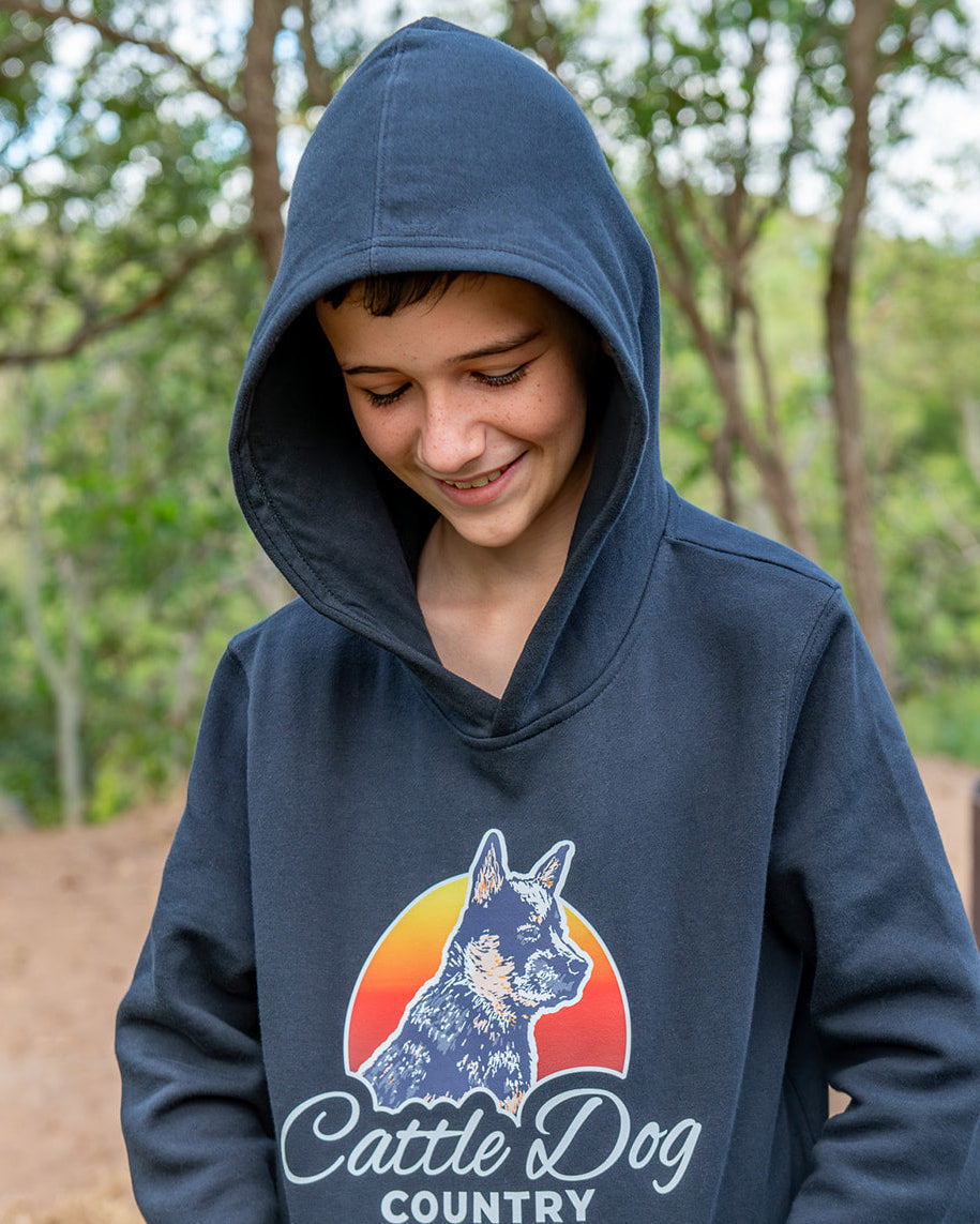 Kids Supply Hoodie Navy Close Up