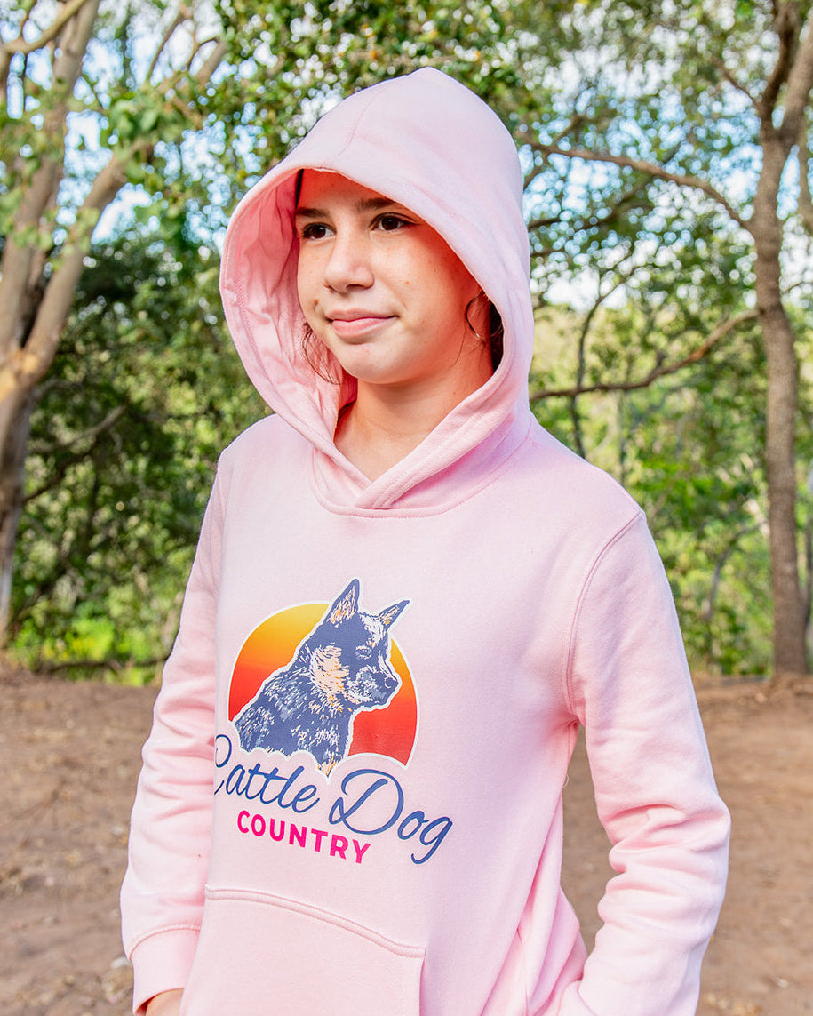 Kids Supply Hoodie Pink Angle