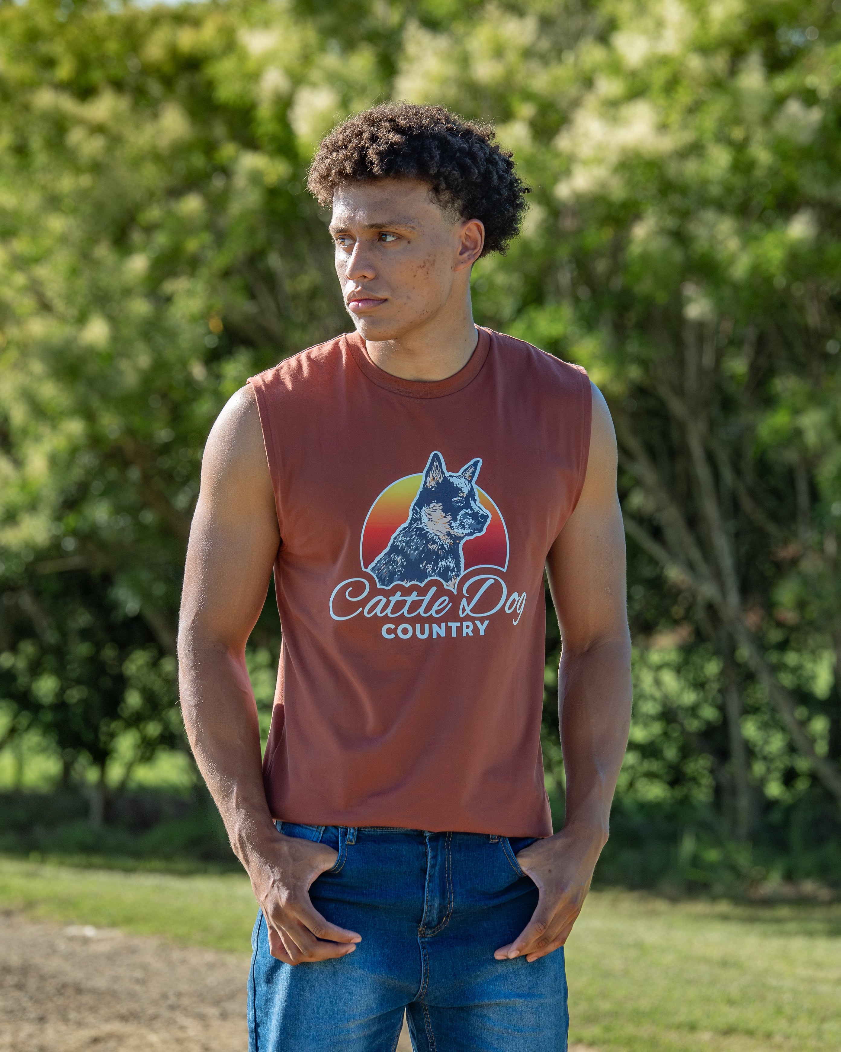 Mens Classic Tank Clay