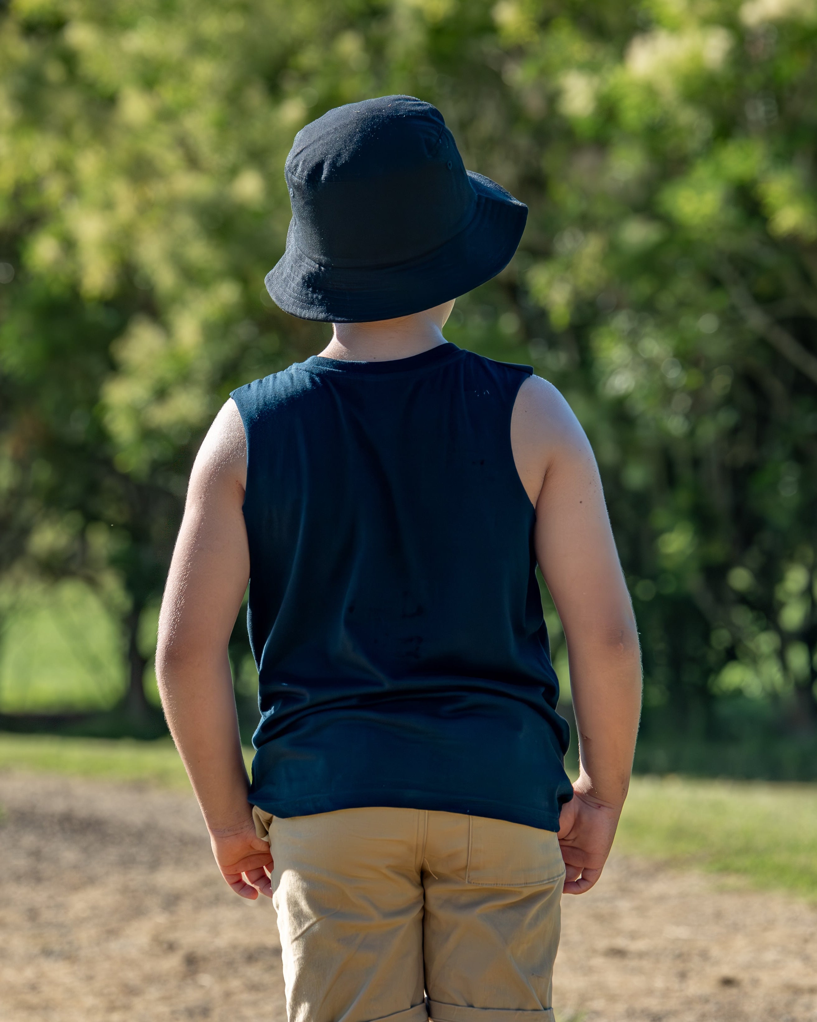 Kids Barnard Tank Tee Navy
