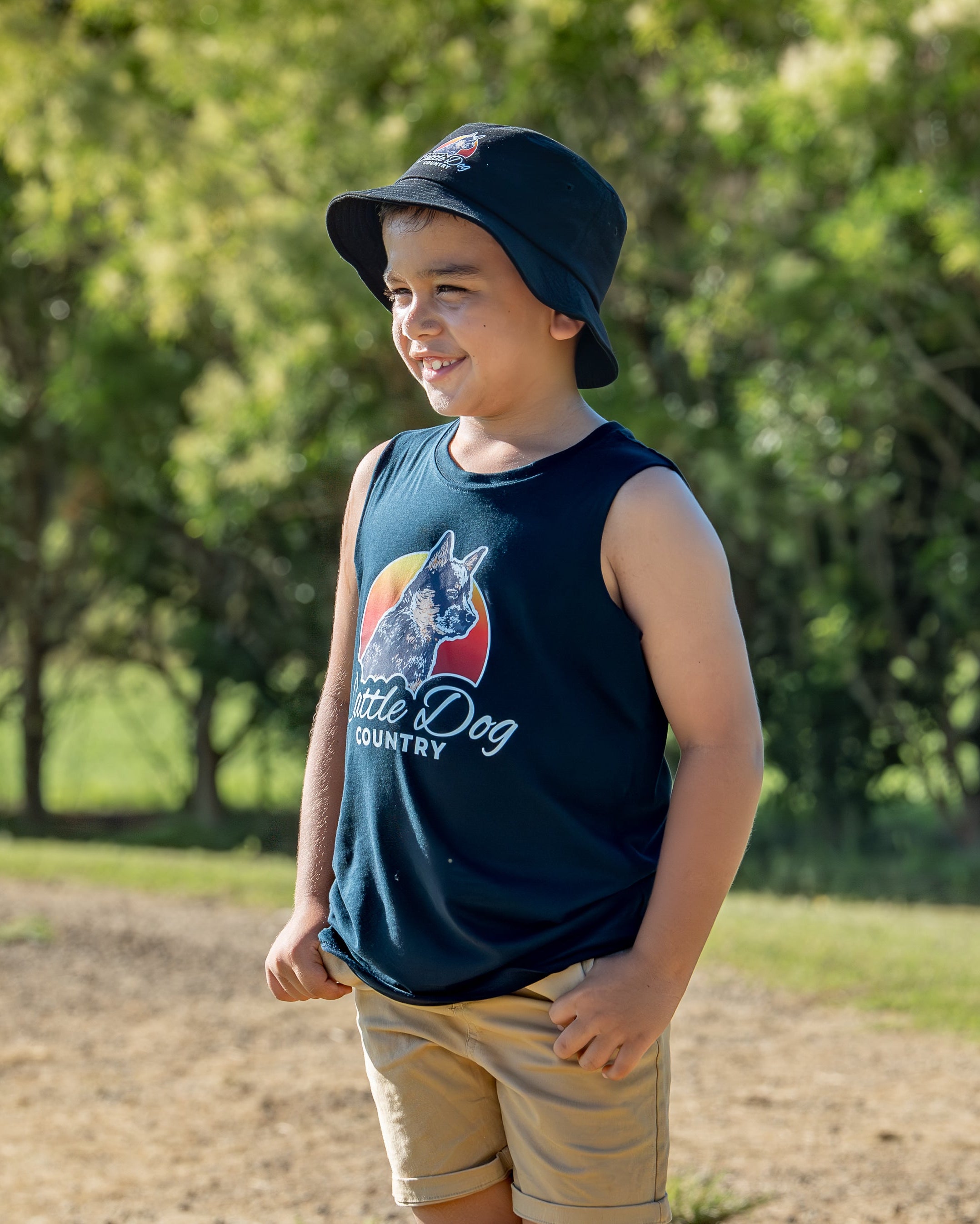Kids Barnard Tank Tee Navy