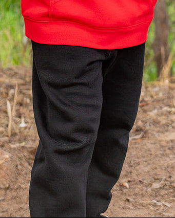 Kids Track Pants Black Long