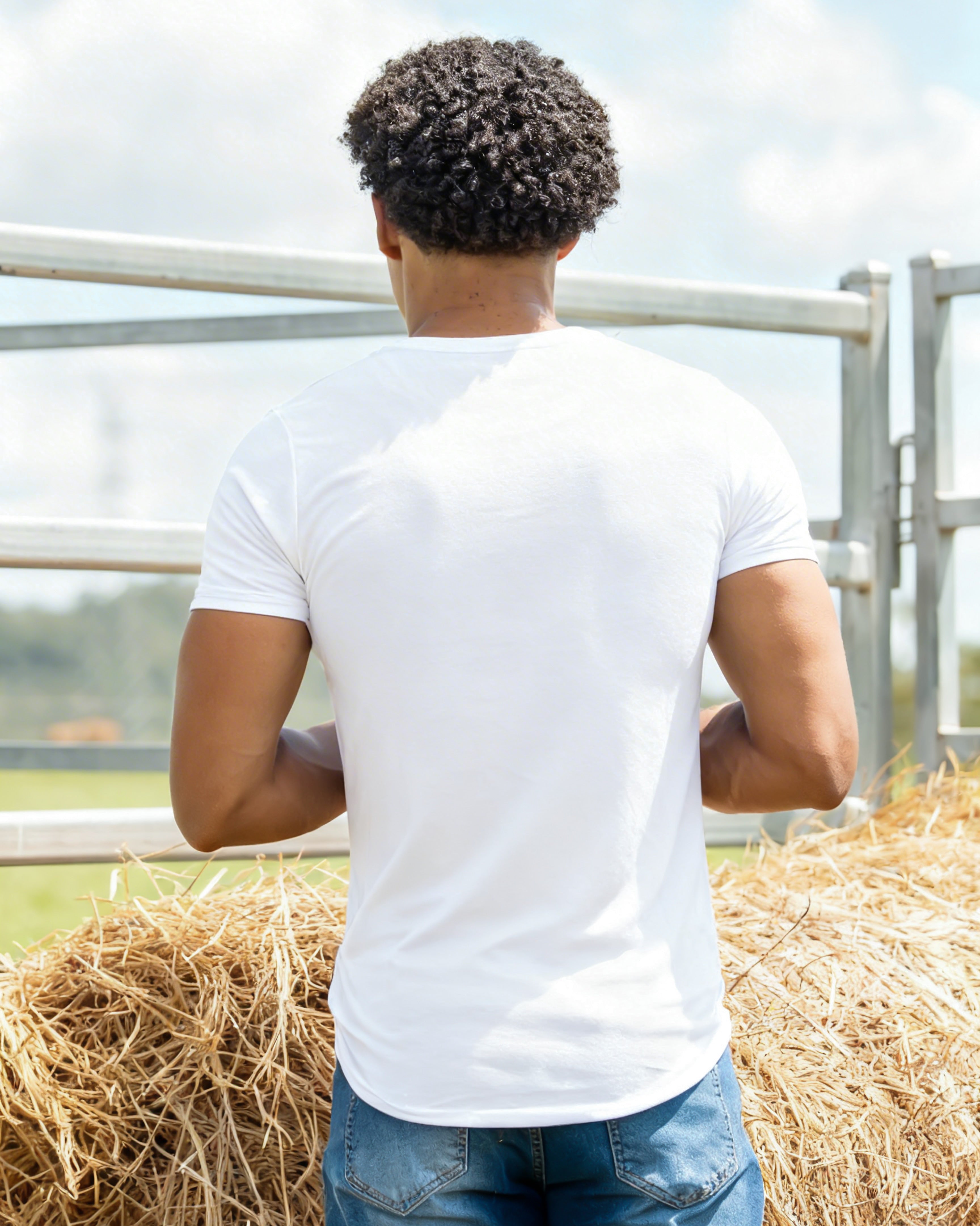 Mens Brushed Tee White
