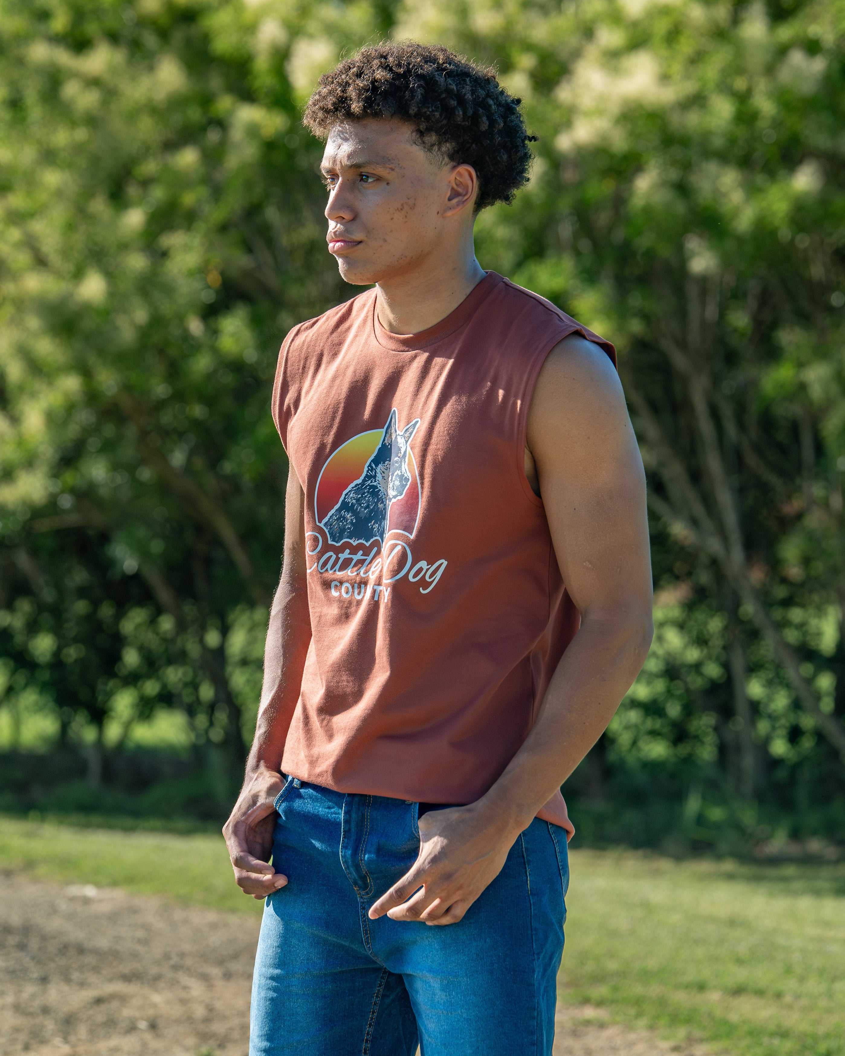 Mens Classic Tank Clay