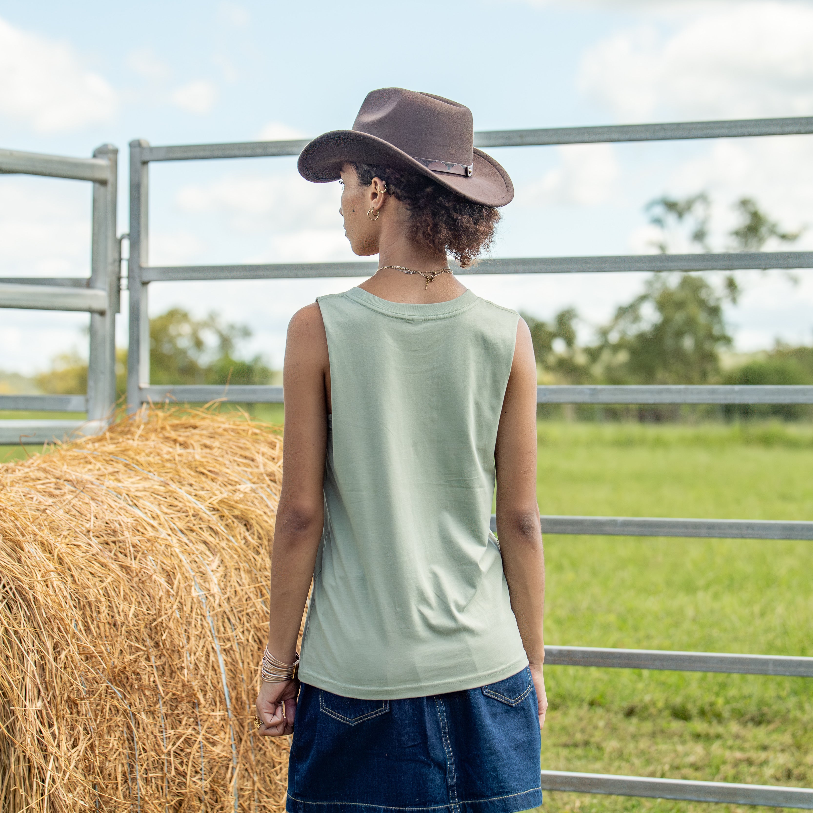 Womens Tank - Colour Pistachio